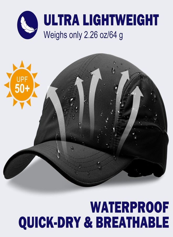 Ztl Oversize XL XXL Mens Waterproof Quick Dry Baseball Cap Lightweight Cooling Breathable Sports Hat for Big Heads 23.5"-26" Black - Image 3