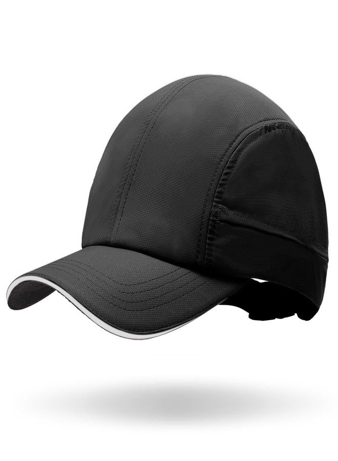 Ztl Oversize XL XXL Mens Waterproof Quick Dry Baseball Cap Lightweight Cooling Breathable Sports Hat for Big Heads 23.5"-26" Black - Image 1