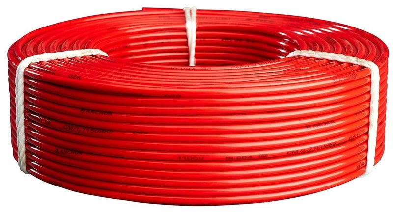 Anchor Anchor by Panasonic 1 mm Advance FR Electric Wire 90 Meter PVC Insulated 1 Core Pure Copper Wire Anti Rodent Anti Termite Flexible Wire Fire Retardant Wire Red 27390RD  - Image 2