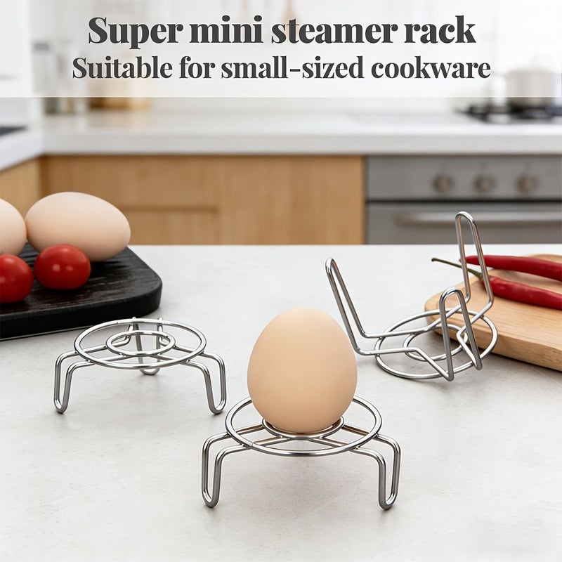 2pcs Ultra Thin Stainless Steel Steaming Rack for Health Kettles Thermos Flasks and Small Household Pots Portable Design for Outdoor Use - Image 2
