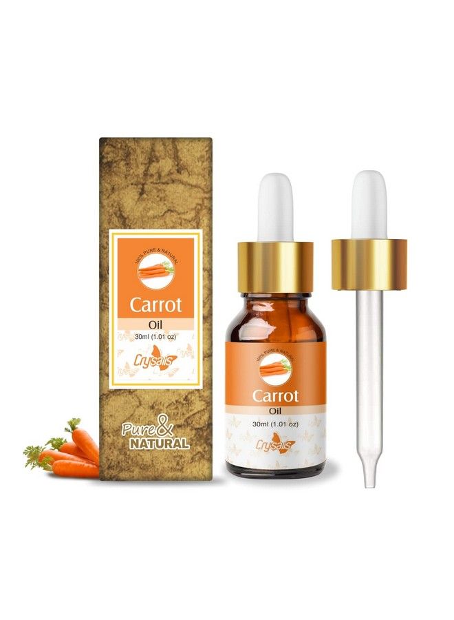 CRYSALIS Carrot(Daucus Carota) 100% Pure & Natural Carrier Oil Undiluted Coldpressed Organic Standard For Skin & Haircare Fights Wrinkles & Rejuvenates Skin Tone & Hair Growth30Ml - Image 2