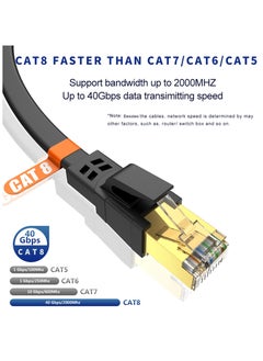 Anmi 2m CAT8 Ethernet Cable, High Speed Heavy Duty Cat8 LAN Network Cable 40Gbps, 2000Mhz with Gold Plated RJ45 Connector for Modem, Router, Switch, Gaming, Xbox Black  - Image 2