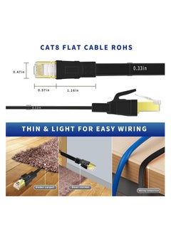Anmi 2m CAT8 Ethernet Cable, High Speed Heavy Duty Cat8 LAN Network Cable 40Gbps, 2000Mhz with Gold Plated RJ45 Connector for Modem, Router, Switch, Gaming, Xbox Black  - Image 3