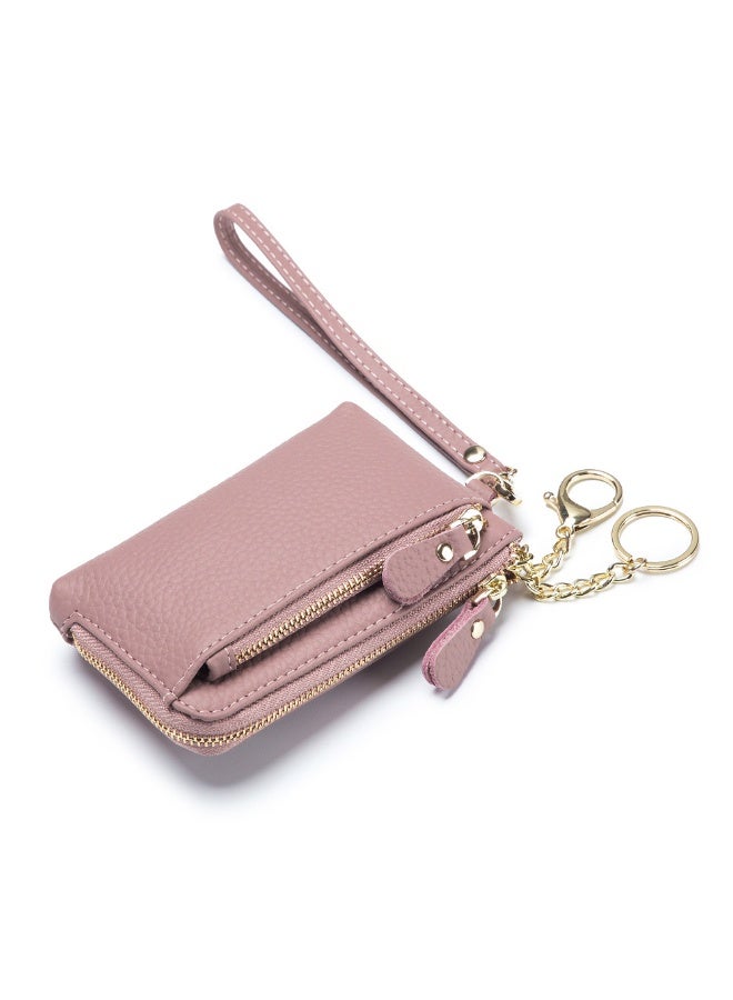 xozgdovg Minimalist Genuine Leather Coin Purse Melon yellow  - Image 3