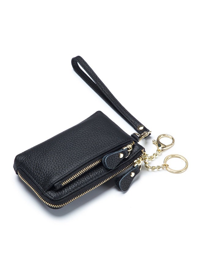 xozgdovg Minimalist Genuine Leather Coin Purse Melon yellow  - Image 5