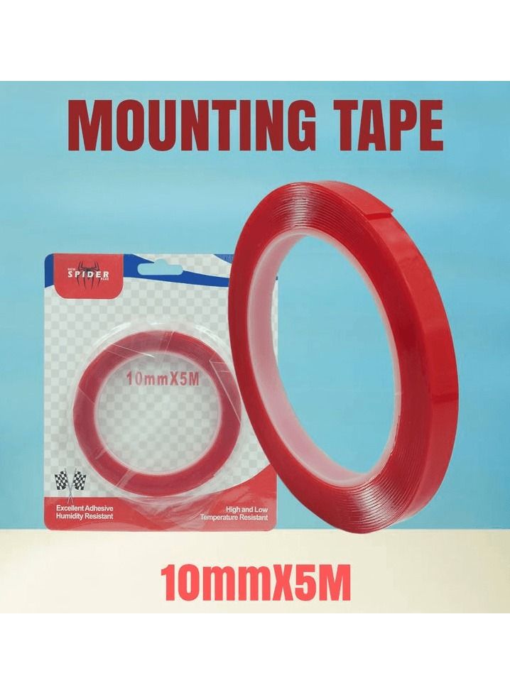 SPIDER New Spider Plus  Excellent Adhesive Tape 10mm X 5 meter Mounting Tape High And Low Temperature For Indoor Use - Image 1