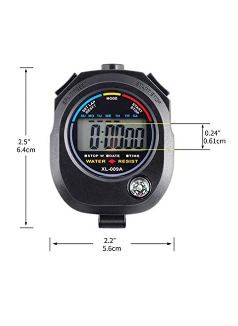 Stopwatch Timer Black Interval Timer with Big Screen Dedicated to Training and Sports Digital Sports Stopwatch Easy to Operate Stopwatches