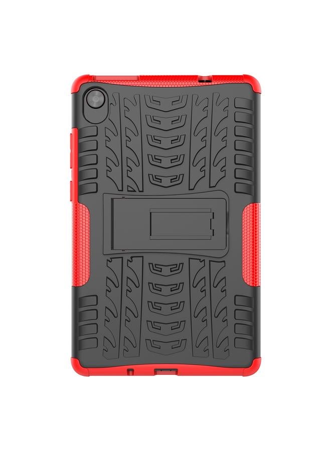 S-TOP Case For Lenovo Tab M8 3rd Gen 8506 / M8 HD 8505 Tire Texture Shockproof TPU+PC Tablet Case with Holder - Image 2