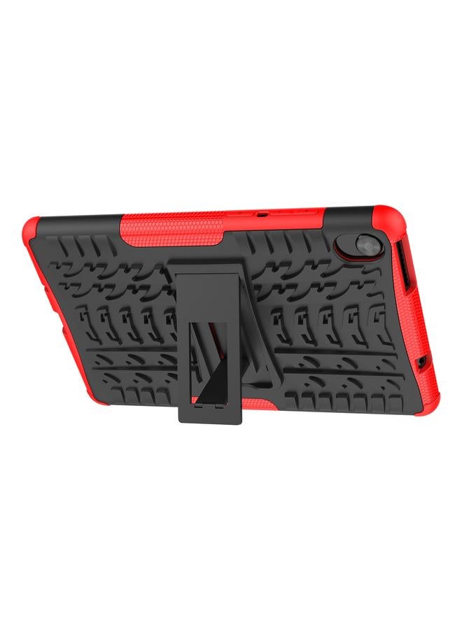 S-TOP Case For Lenovo Tab M8 3rd Gen 8506 / M8 HD 8505 Tire Texture Shockproof TPU+PC Tablet Case with Holder - Image 4