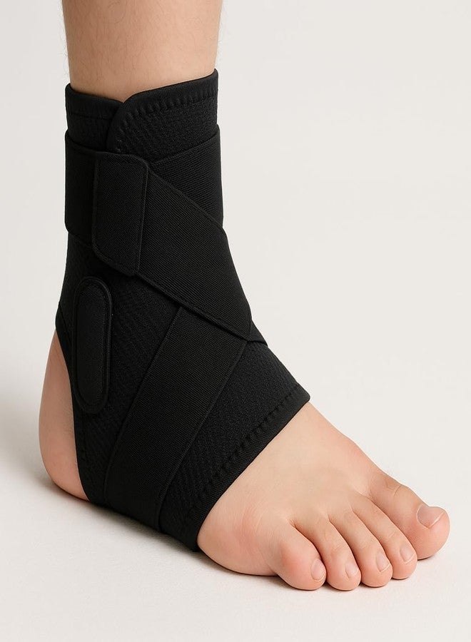 Dr Helix Black Ankle Binder | Compression Support for Ankle Injuries & Sprains, Breathable & Adjustable | Ideal for Sports, Recovery, & Daily Comfort - (Size - XL) - Image 5