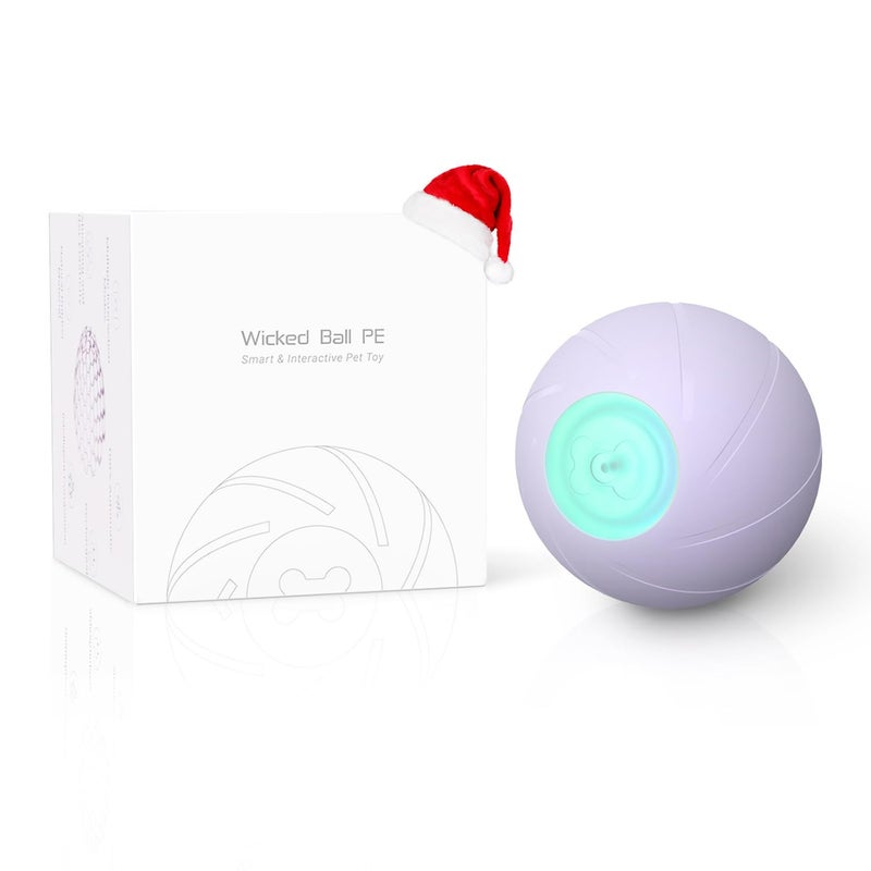 Cheerble [3 Interactive Modes] Cheerble Intelligent Dog Toy Ball with LED Lights, Wicked PE, Made of Natural Rubber, Jumping Activation for Medium/Large Birthday Gift, DC Rechargeable Purple - Image 1