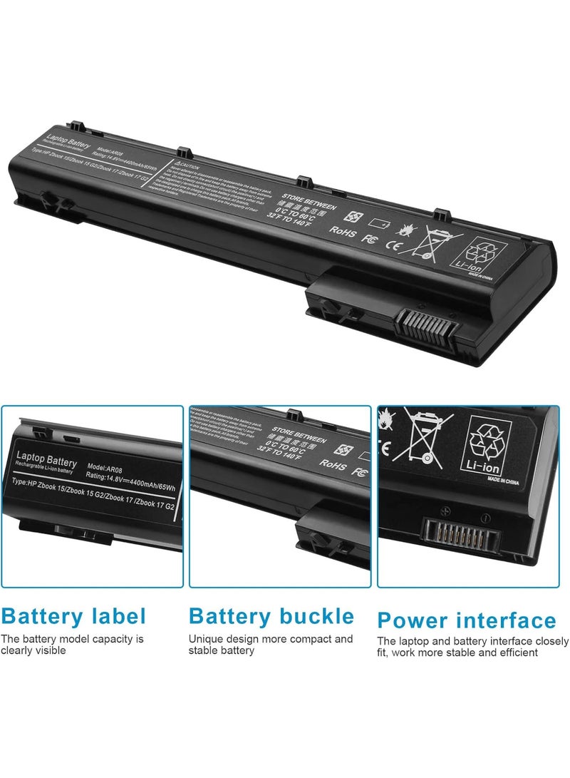 Replacement Laptop Battery for Compatible High-Performance Workstation Notebooks, Rechargeable Internal Battery Pack with Extended Power Capacity - Image 5