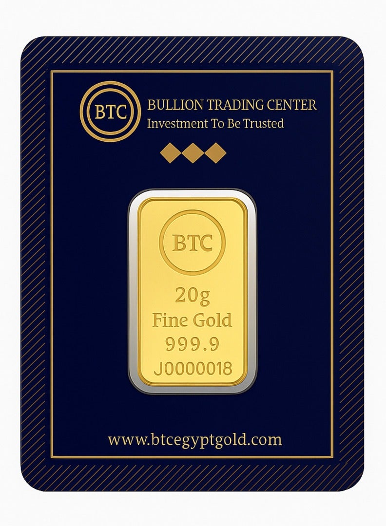 بي تي سي سبيكة ذهب عيار 24 وزن 20 جرام - من BTC - Image 1