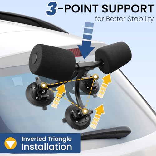 HLOGREE TriGrip Kayak Load Roller3 Suction Cups Kayak Roller LoaderKayak Helpers Pump Vacuum Type Kayak Roof Roller Loader Load Assist MountKayak Loader Lift Assist System for Car SUVKayak Accessories - Image 3