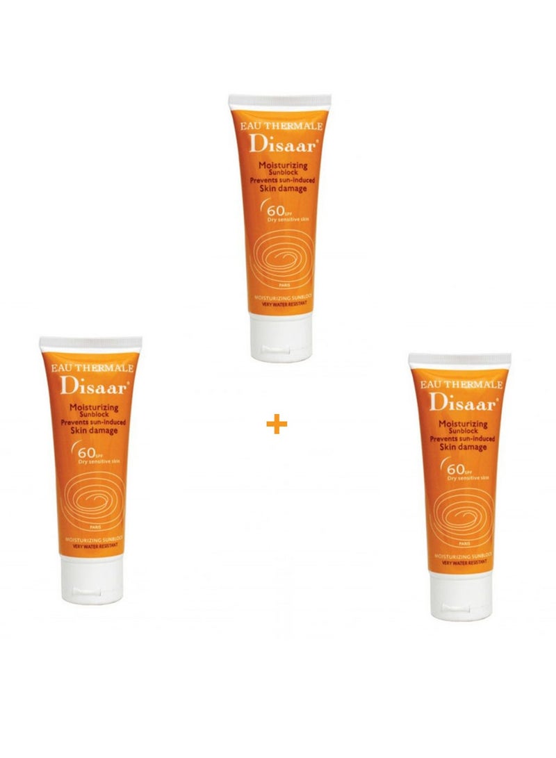 Disaar Moisturizing sunscreen cream 80 ml 3 pieces - Image 2