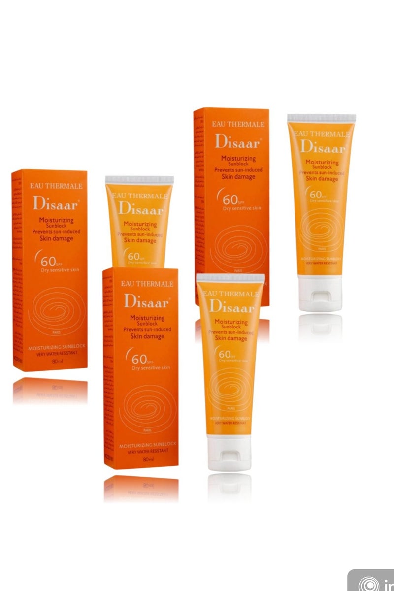 Disaar Moisturizing sunscreen cream 80 ml 3 pieces - Image 1