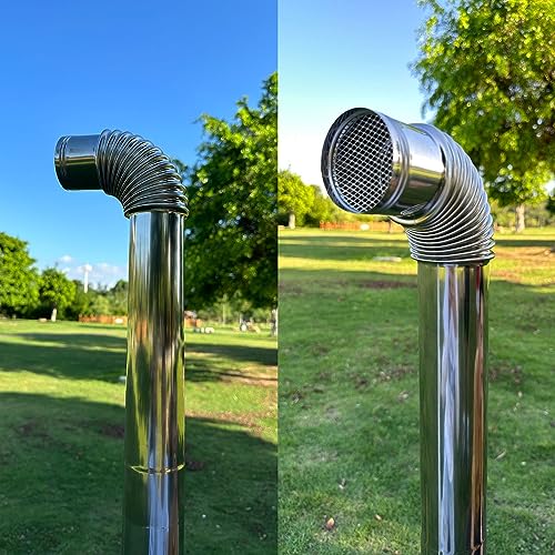 SoloWilder Spark Arrestor Screen Stove Pipe 236 Filter Chimney Rain Cap for Camping Wood Stove - Image 3