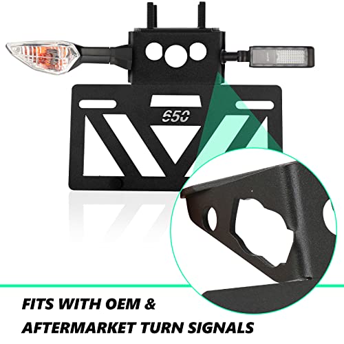INKUDRI 2025 Ninja 650 Fender Eliminator Z650 Fender Eliminator 2024 Ninja 650 Tail Tidy Ninja 650 License Plate Bracket Holder Z650 EX650 ABS 2017 2018 2019 2020 2021 2022 2023 2024 2025 - Image 2