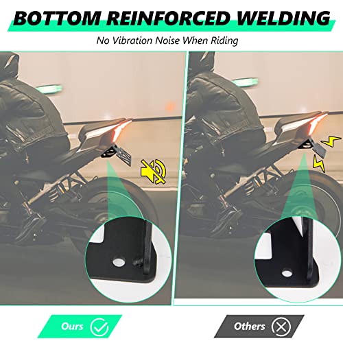 INKUDRI 2025 Ninja 650 Fender Eliminator Z650 Fender Eliminator 2024 Ninja 650 Tail Tidy Ninja 650 License Plate Bracket Holder Z650 EX650 ABS 2017 2018 2019 2020 2021 2022 2023 2024 2025 - Image 3