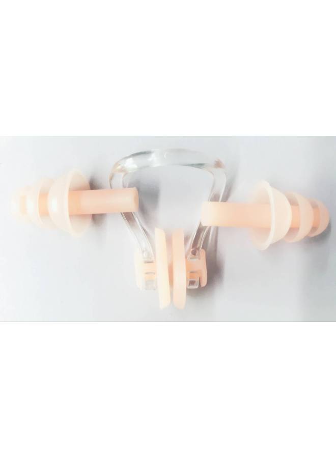 Generic W32 Tuojian Direct Earplug + Nose Clip Boxed (square Box) And Retail-Color:W32-21 Rubber Powder - Image 1
