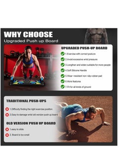 ELTRAZONE Push Up Board 9 in 1 Home Workout Equipment Multi-Functional Pushup Bar System Fitness Floor Chest Muscle Exercise Professional Equipment Burn Fat Strength Training Arm  - Image 4