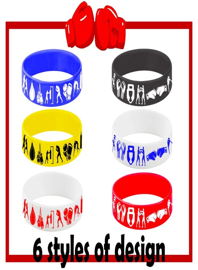 CupaPlay 24PCS Boxing Rubber Bracelets - Suitable for Boxing Fan Sports Match Themed Party Supplies Decorations Birthday Silicone Wristbands Party Favors - Image 4
