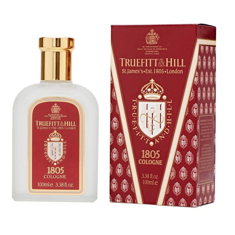 Truefitt & Hill Luxury Cologne - 1805 - Premium Long-Lasting Oceanic Men's Fragrance Presented in a Beautifully Etched Traditional Atomizer Bottle - 3.38 oz. - Image 1