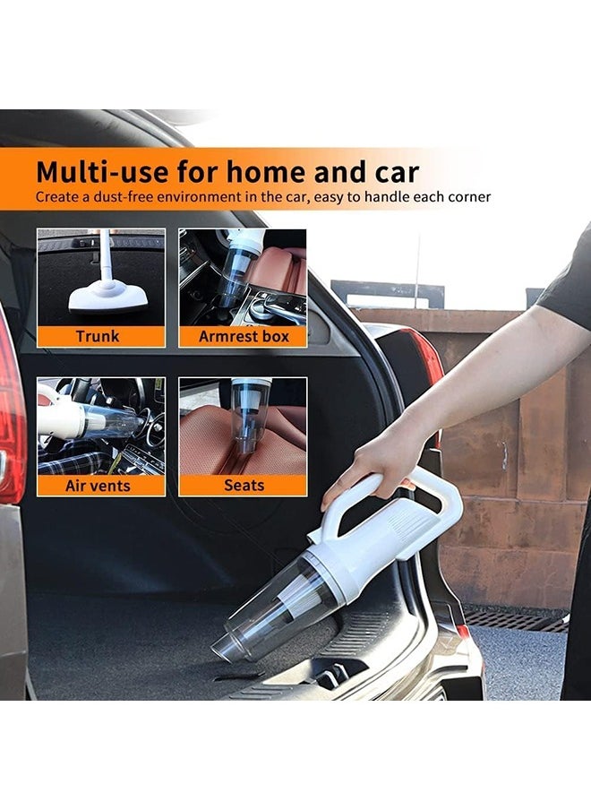 Hihonor - 12000PA Cordless Stick Vacuum Cleaner, Lightweight Powerful Suction Handheld Vacuum for Hard Floor Carpet Pet Hair, White - Image 1