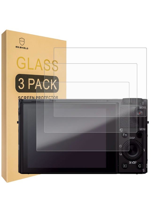 Mr Shield [3-Pack] Screen Protector For Sony RX100VI RX100V RX100IV RX100III RX100II RX100 Digital Camera [Tempered Glass] [Japan Glass with 9H Hardness] Screen Protector with Lifetime Replacement - Image 1