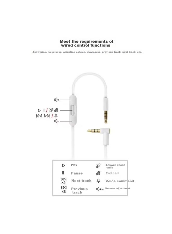 Win Potential Winqian Replacement Audio Cable For Beats Solo3/2, Studio/2/3, Mixr, Pro Headphones, With Mic And Remote Control, Black - Image 2