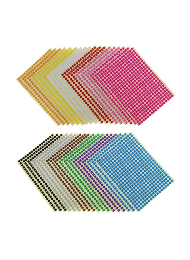 Goodma Sticky Color Coding Labels Removable Small Circle Dot Stickers for Classroom Organization Decorations Yard Sale Calendar Planner, 6mm Diameter, 12 Colors, Total 14688 Dots in 36 Sheets - Image 2