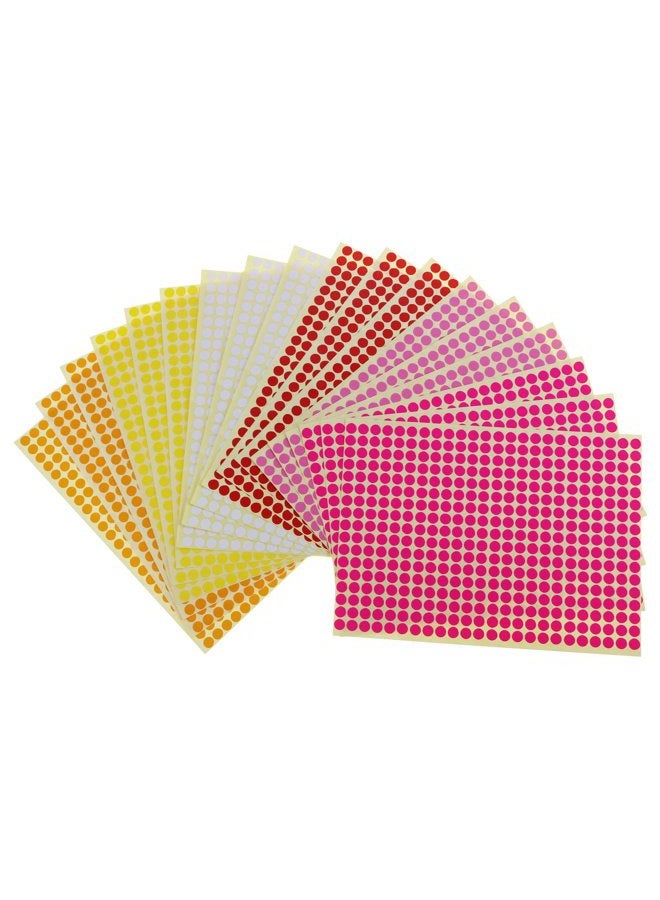 Goodma Sticky Color Coding Labels Removable Small Circle Dot Stickers for Classroom Organization Decorations Yard Sale Calendar Planner, 6mm Diameter, 12 Colors, Total 14688 Dots in 36 Sheets - Image 3
