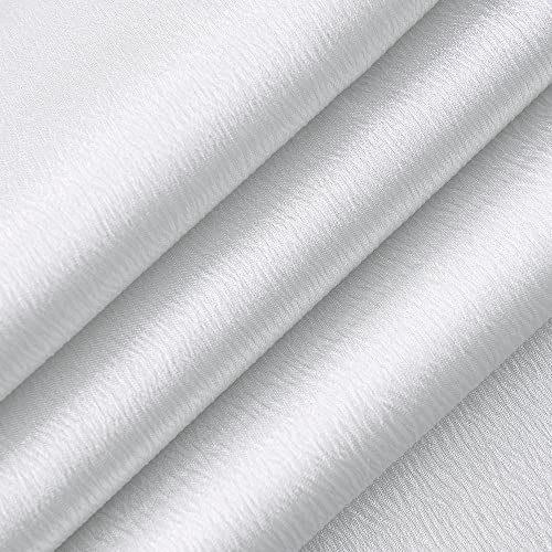 GLORY RUGS Window Panel with Attached Valance Curtain Bedroom Living Room Dining 42"X84" White - Image 5