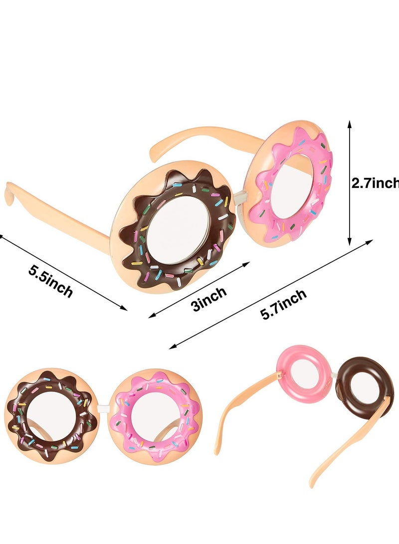 SYOSI Funny Donut Glasses Set, 2 Pieces Donut Costume Glasses Novelty Party Donut Eyeglasses - Image 5
