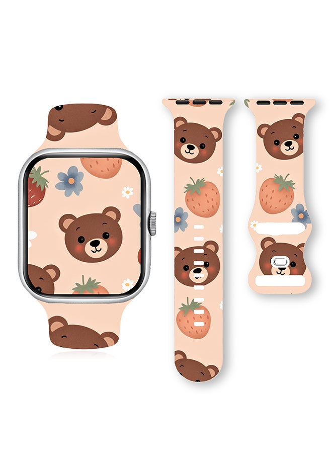 Generic Bands Compatible with Apple Watch Band 38mm 40mm 41mm 42mm 44mm 45mm 49mm, Women Men, Soft Silicone Sport Wristbands Replacement Strap for All iWatch Series 10/9/8/7/6/5/4/3/2/1/SE/Ultra/Hermès  - Image 1