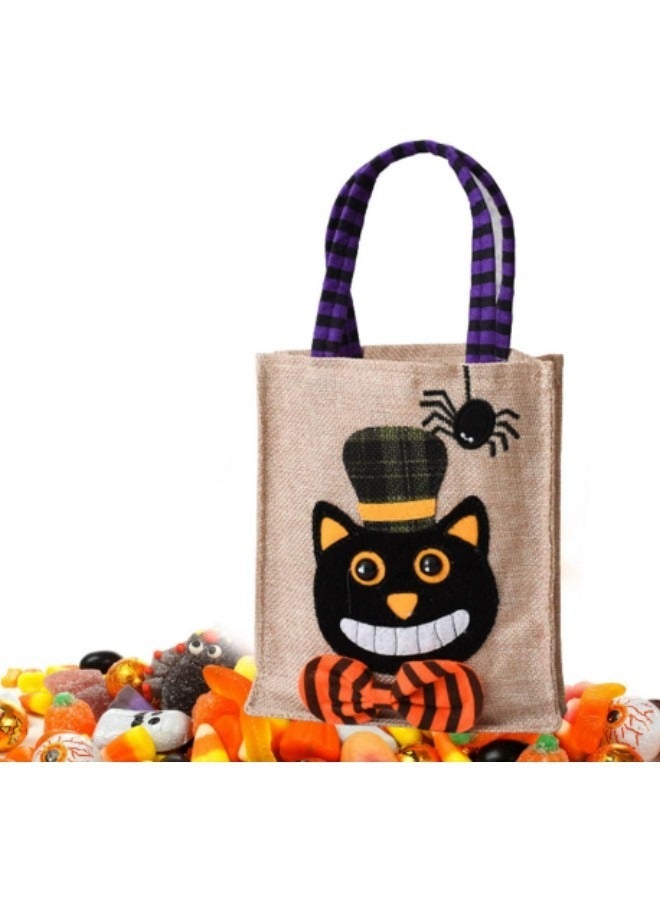 2-Piece Reusable Canvas Bag Trick or Treat Gift Bags Non-Woven Tote Bag  - Image 4