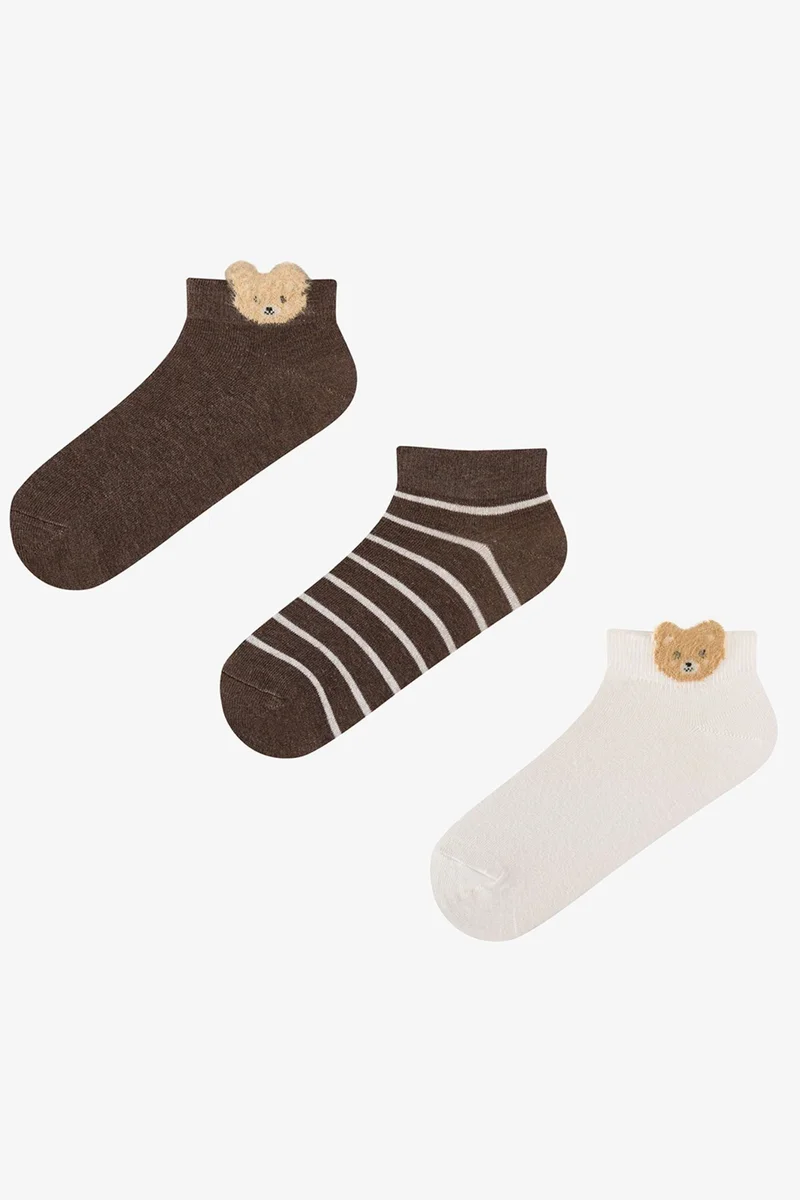 Penti PENTI Cute Teddy Bear Cotton Pair Ankle Socks