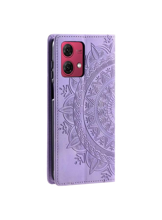 erorex Case For Motorola Moto G84 Totem Embossed Magnetic Leather Phone Case - Image 3