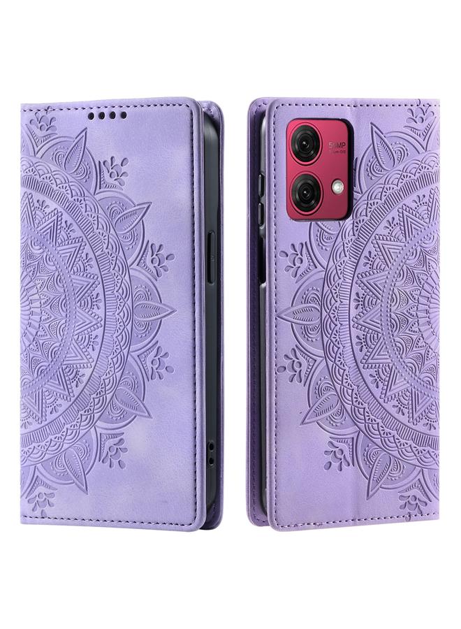 erorex Case For Motorola Moto G84 Totem Embossed Magnetic Leather Phone Case - Image 1