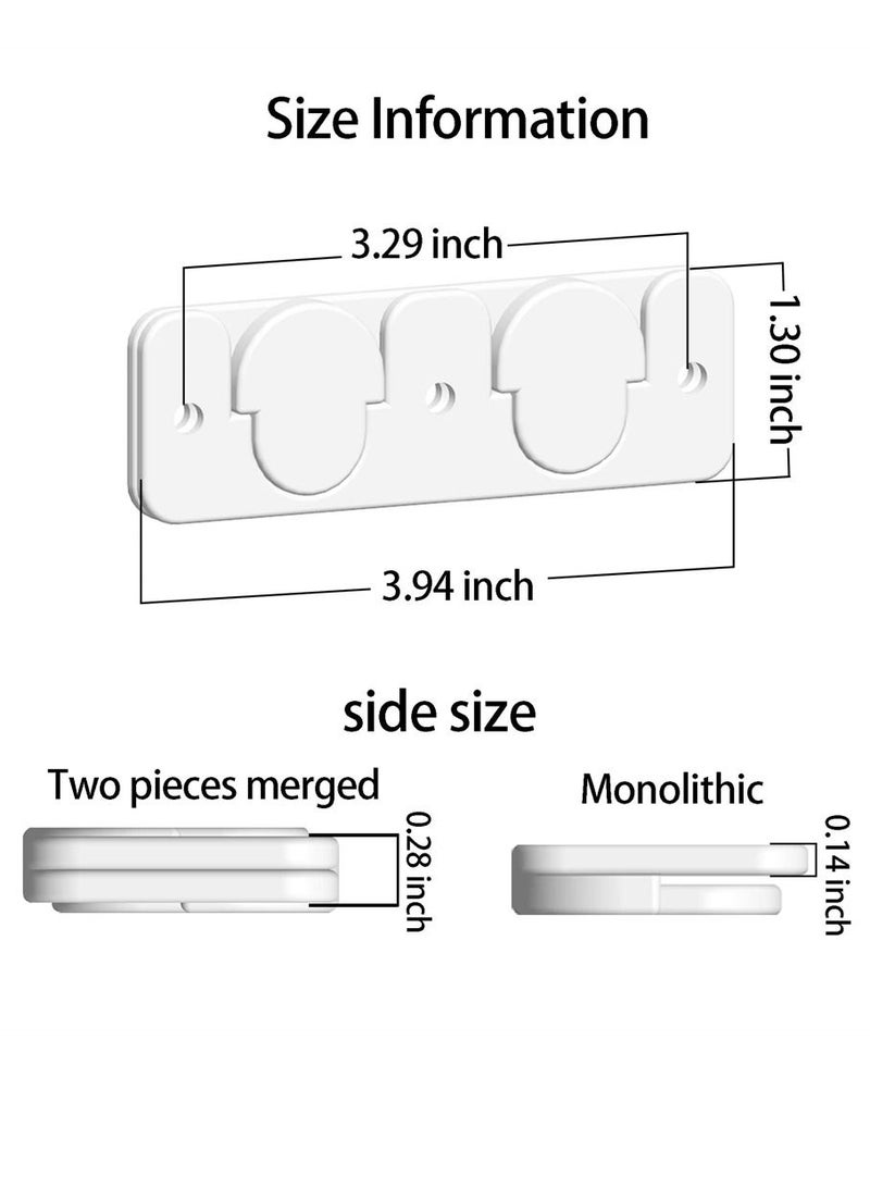 Excefore Picture Frame Hangers 6 Pairs White French Studs Hidden Brackets Interlocking Z Bar Clips Wall Mounting Brackets Wall Shelves for Hanging Wall Painting Mirrors Artwork - Image 2