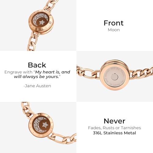 TOTWOO Single Touch Bracelets for Couples, Light up & Vibration for Love Couples | Long Distance Relationship Gifts for Girlfriend, Mother-Daughter, Sisters Bluetooth APP Set Up Pairing Jewelry - Image 4