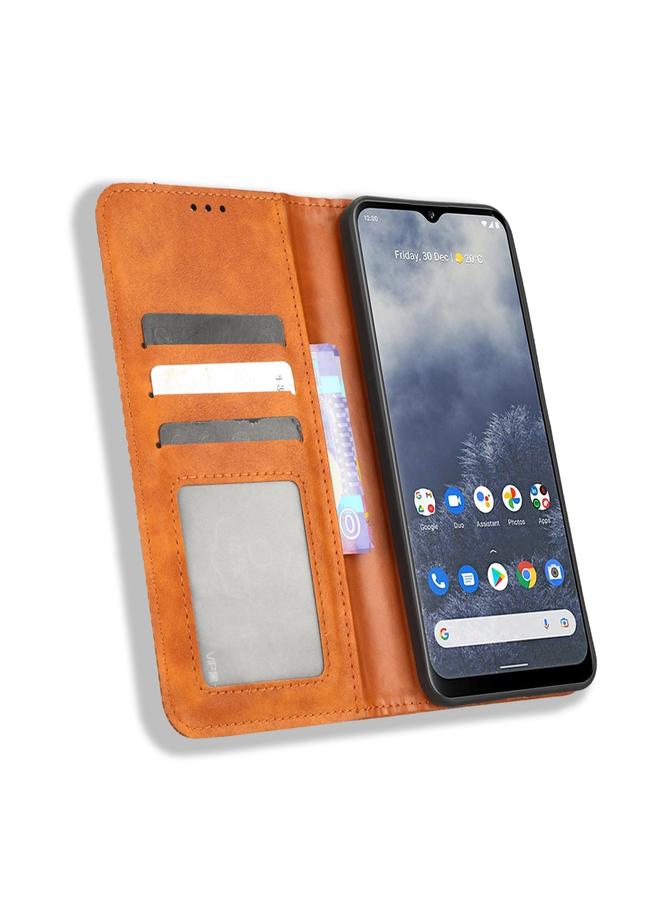 S-TOP Case For Nokia G60 5G Magnetic Buckle Retro Texture Leather Phone Case - Image 3