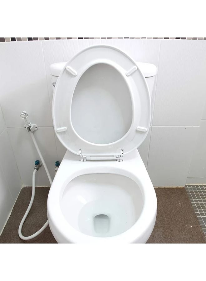 Universal Stainless Steel Toilet Seat Hinges Silvery Easy Installation Mounting Hardware - Image 5