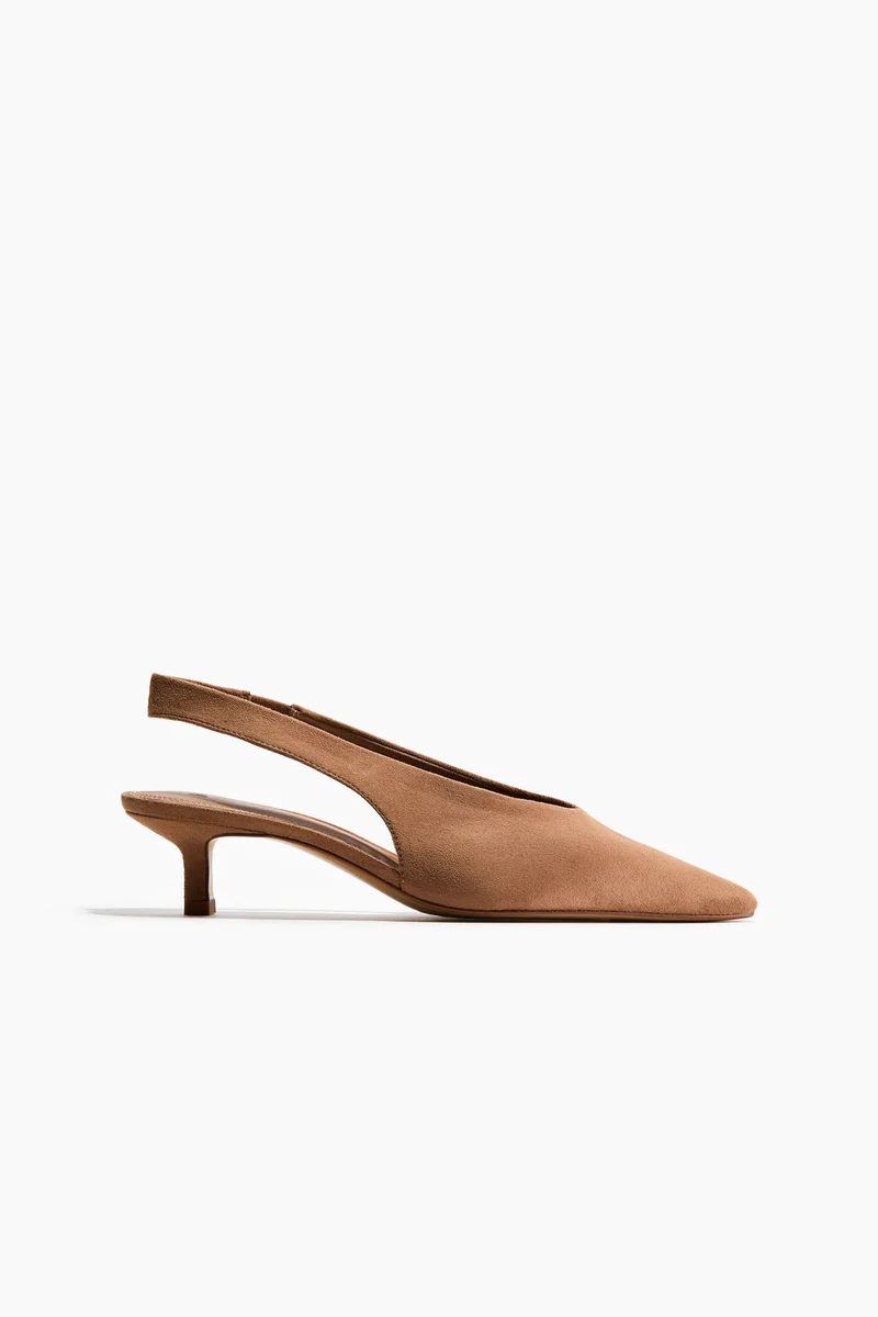 H&M Kitten-heeled slingbacks