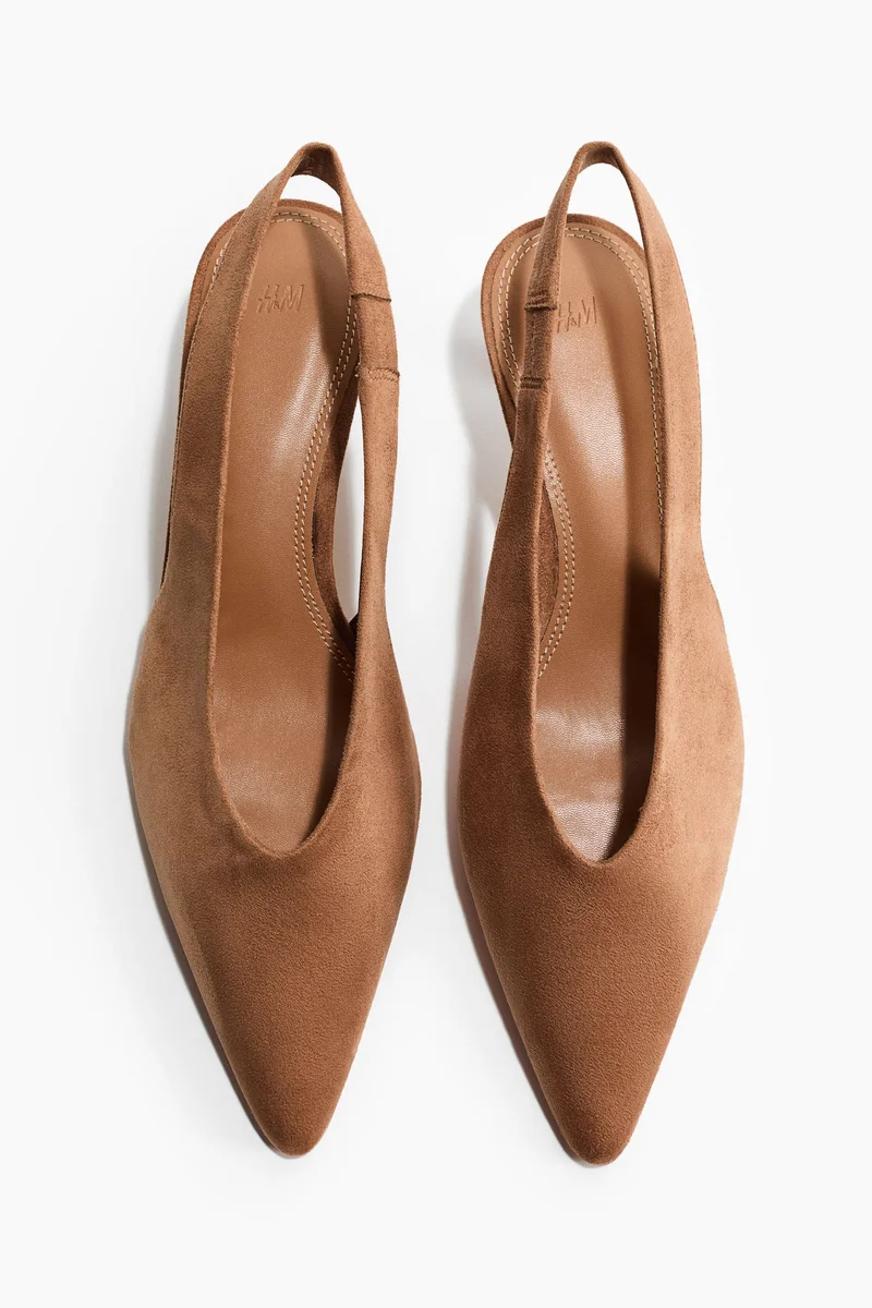 H&M Kitten-heeled slingbacks