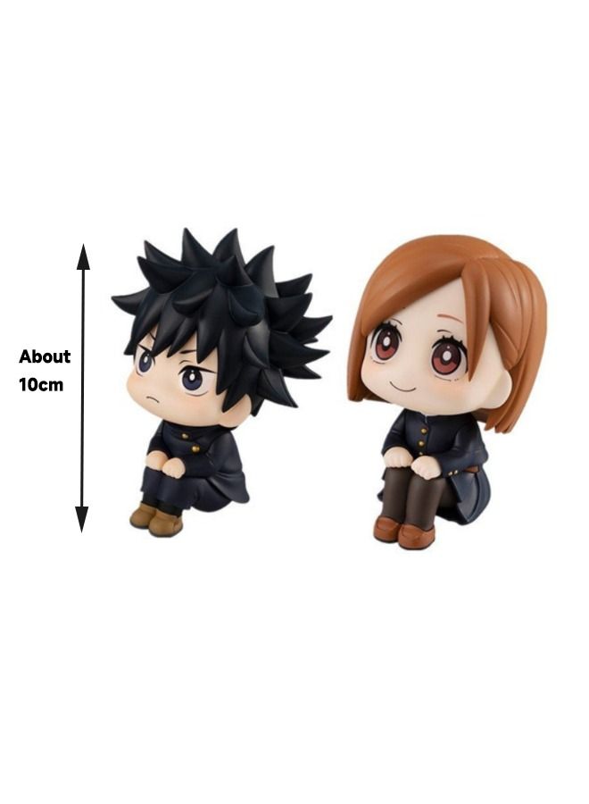 2-Piece Anime Jujutsu Kaisen Action Figure Set, Fushiguro Megumi Action Figure, Kugisaki Nobara Action Figure, Anime Figure Toy Collection Set Suitable For Car And Table Decoration - Image 2