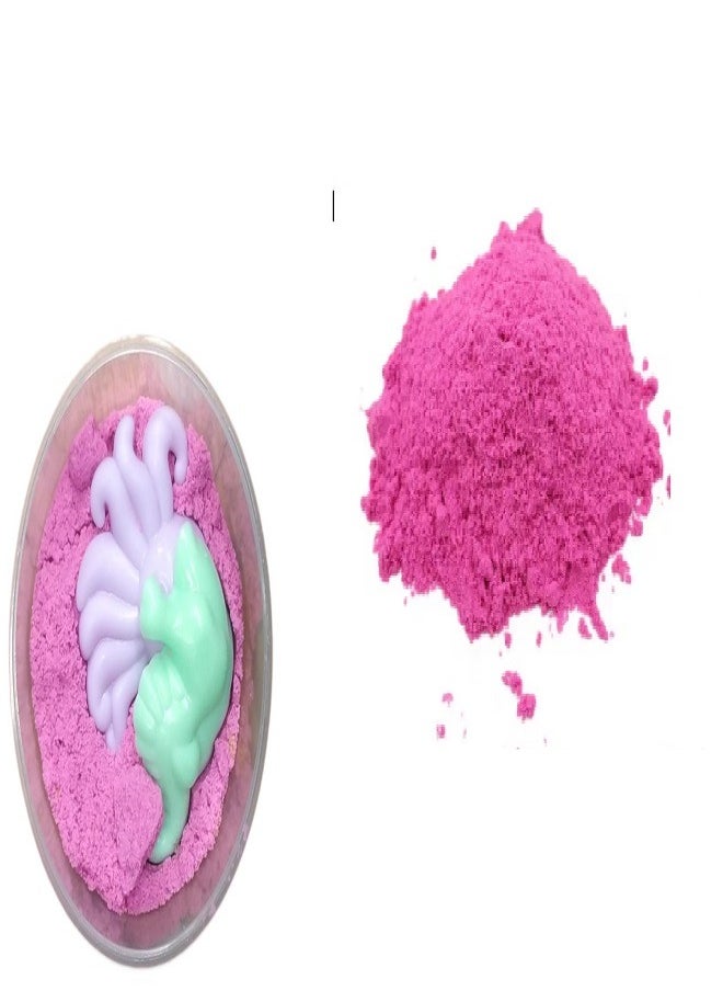 Diy Magic Sand with 2 Animal Moulds - Underwater World Play Dough set Plasticine Color Mud Set Castle Modeling Clay kit DIY Slime Toys (Pink)  - Image 1