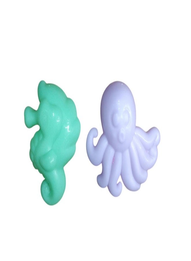 Diy Magic Sand with 2 Animal Moulds - Underwater World Play Dough set Plasticine Color Mud Set Castle Modeling Clay kit DIY Slime Toys (Pink)  - Image 2