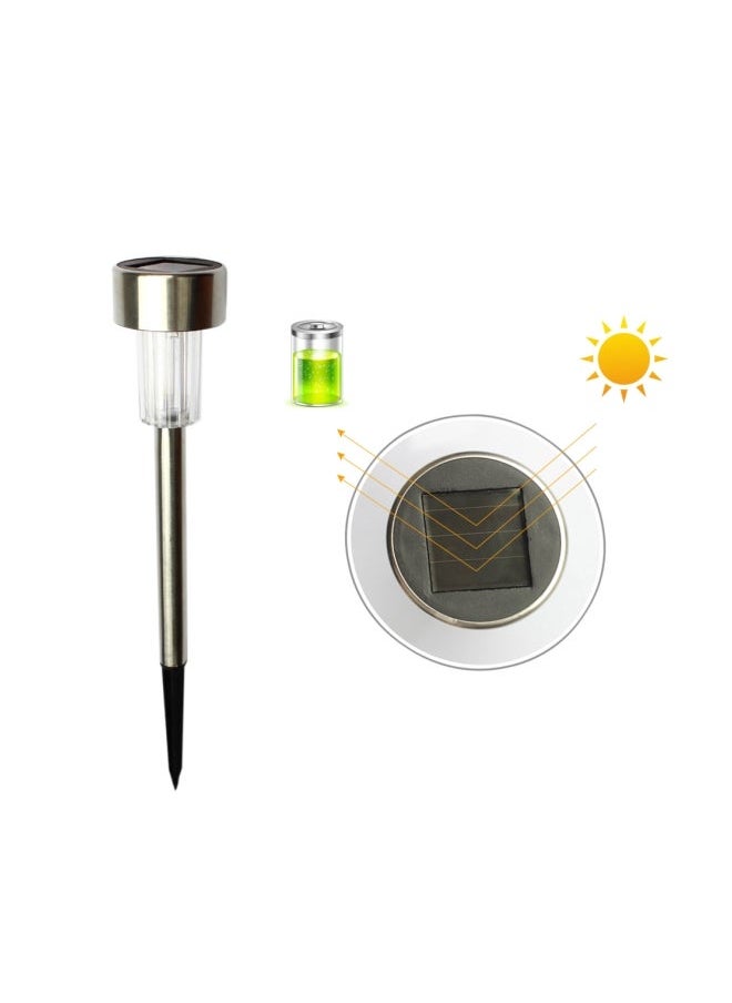 NIBEMINENT 12-Piece LED Solar Powered Outdoor Night Lights White 1.9x1.9x14inch  - Image 2