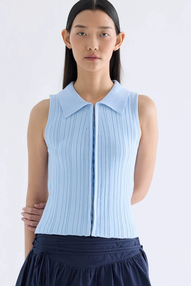 ذا اديتورز ماركت Pamoryn Collared Knit Tank